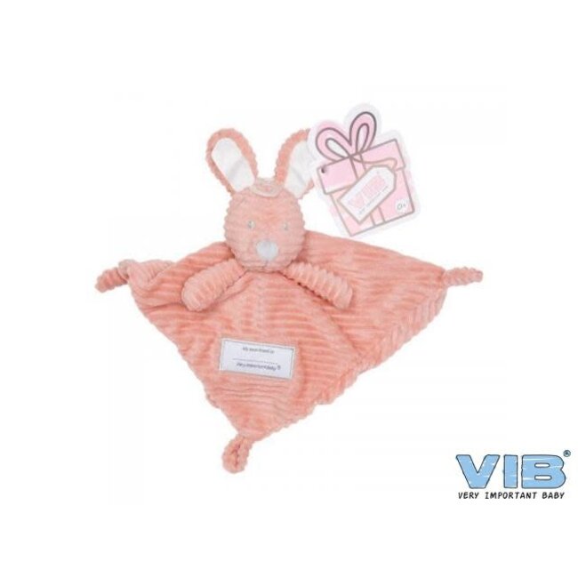 VIB KNUFFELDOEKJE MET KONIJNENHOOFD CORDUROY OUD ROZE