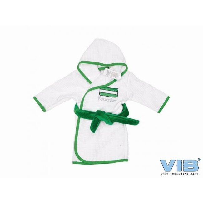 VIB Badjas Rotterdam Wit-Groen
