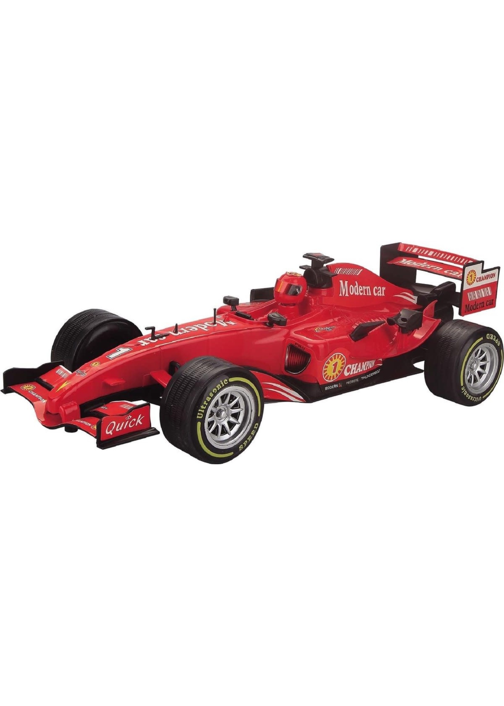jollyvroom F1 Racewagen - Racegeluid - Frictie motor - Rood - 1:14 - 33 cm