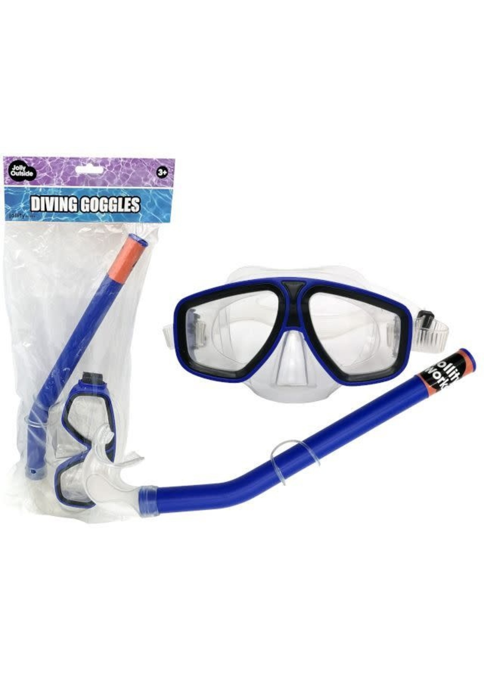 Sta op Temmen Certificaat JollyOutside Duikbril+snorkel blauw - Toys enThings Vlaardingen