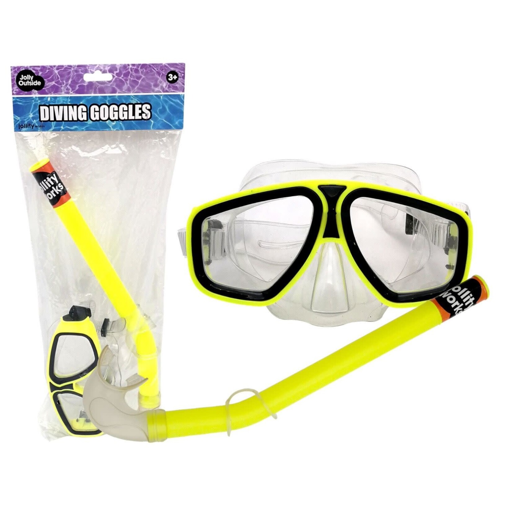 Jollyoutside JollyOutside Duikbril+snorkel geel