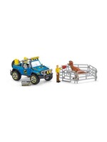 Schleich SCHLEICH 41464 TERREINWAGEN MET DINO-BUITENPOST