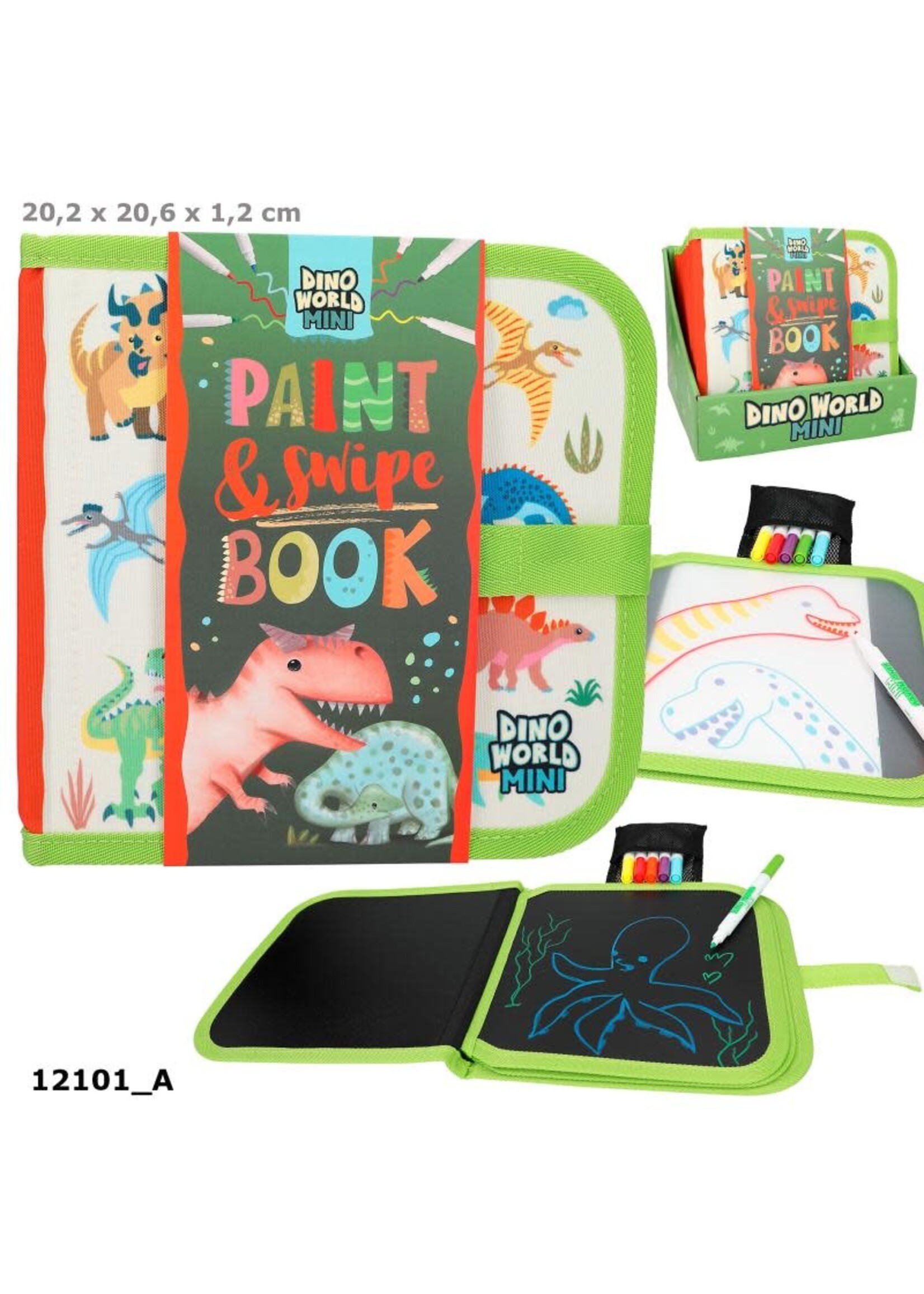 Dinoworld Dino World paint & swipe boek