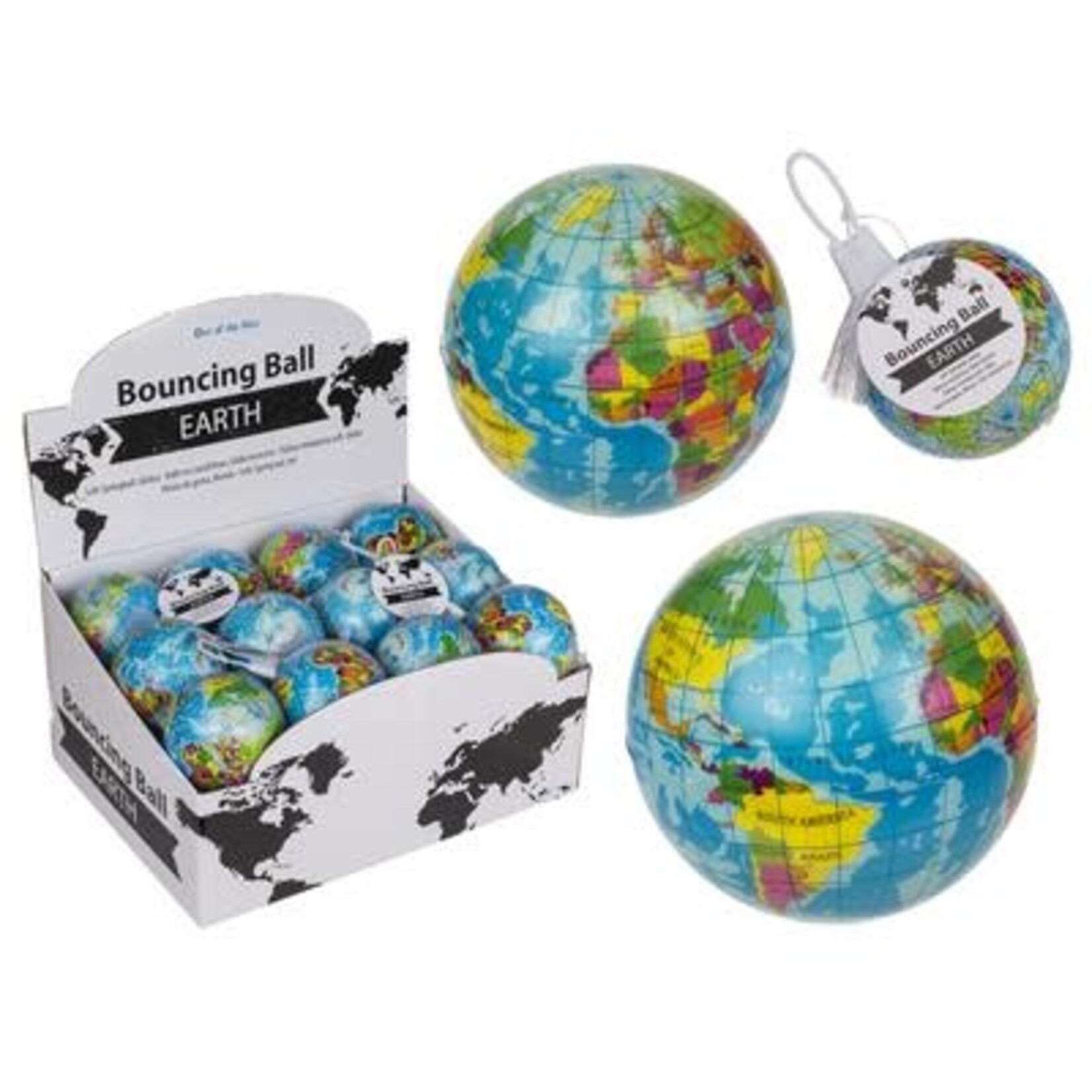Bigbuy Fun BOUNCING SOFT BALL EARTH (per stuk)