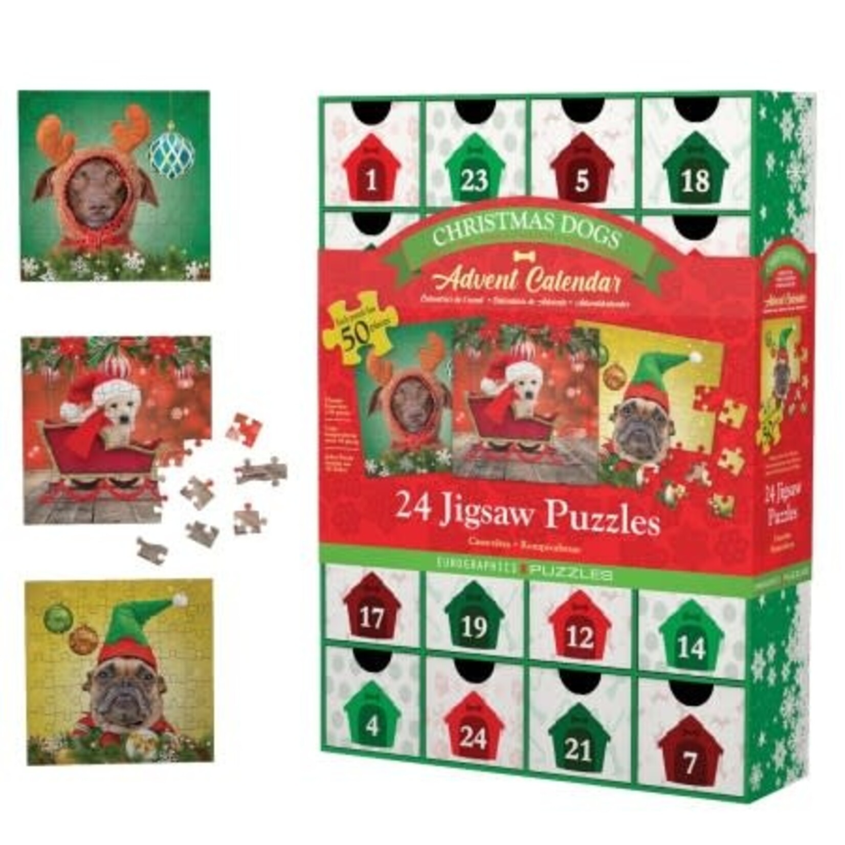 Eurographics Advent Calendar - Christmas Dogs - 24 puzzels
