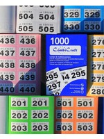 Combicraft Dubbelnummers blok - lootjes - 6 kleuren 1 tm 1000 (per blokje)