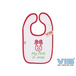 VIB Slabbetje My first X-mas Wit-Rood