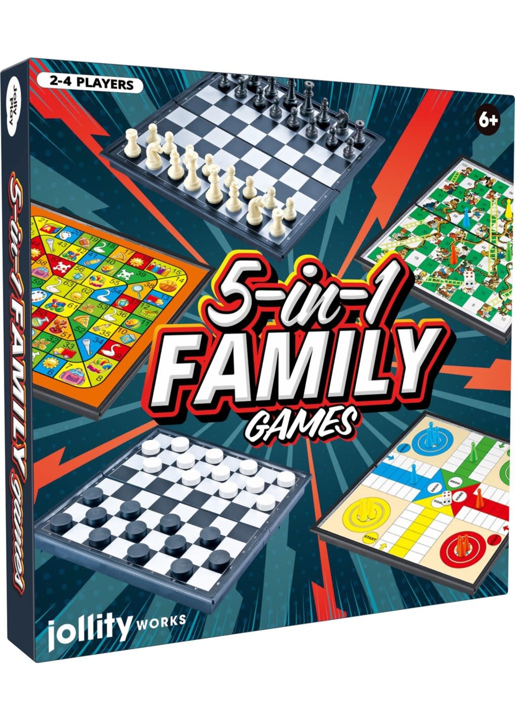 jollyPlay Spel 5-in-1 family games