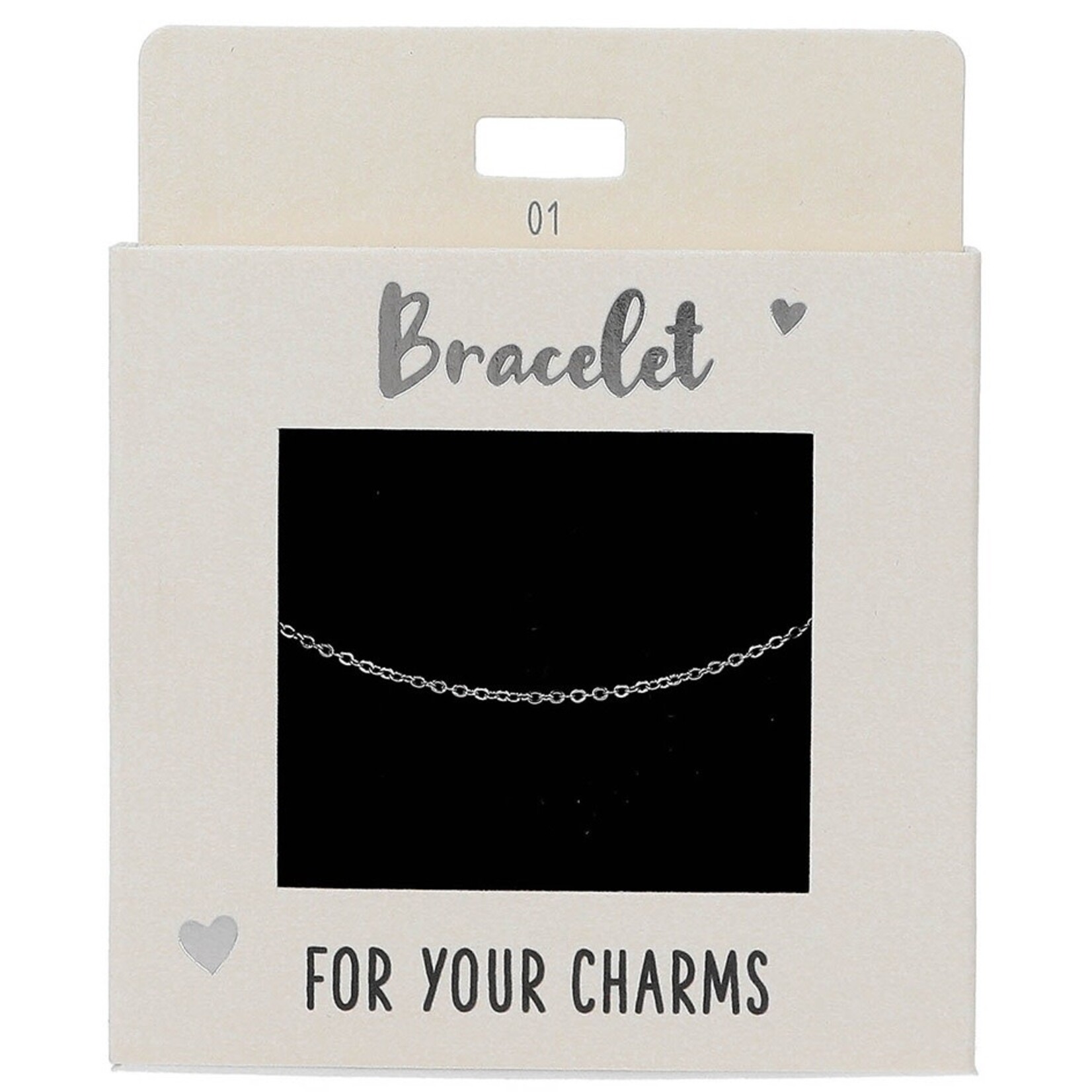 Express Yourself Armband zilverkleurig kleine schakel