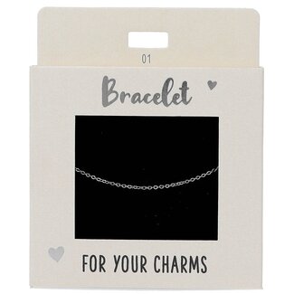 Express Yourself Armband zilverkleurig kleine schakel