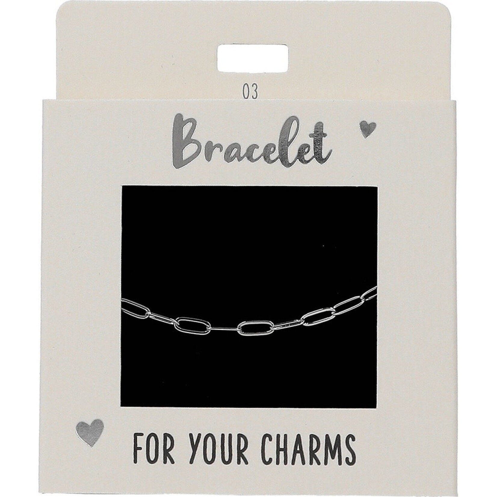 Express Yourself Armband zilverkleurig grote schakel