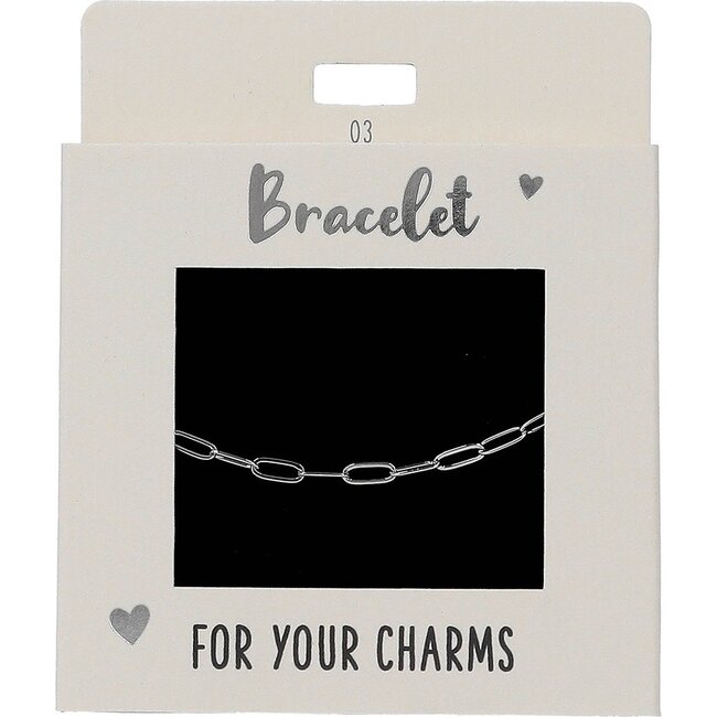 Express Yourself Armband zilverkleurig grote schakel