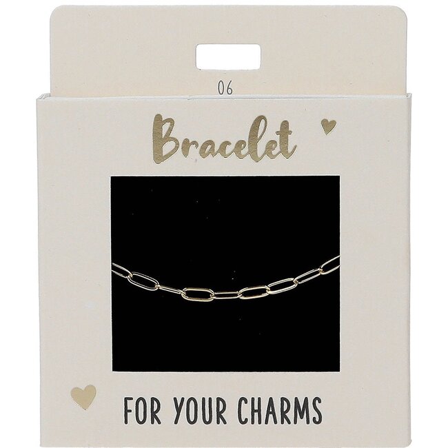 Express Yourself Armband goudkleurig grote schakel