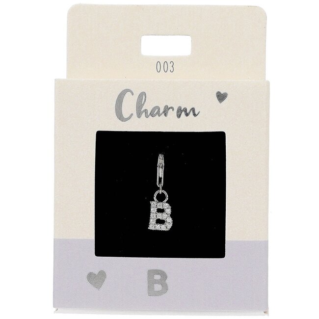 Express Yourself Hanger Letter B zilverkleurig
