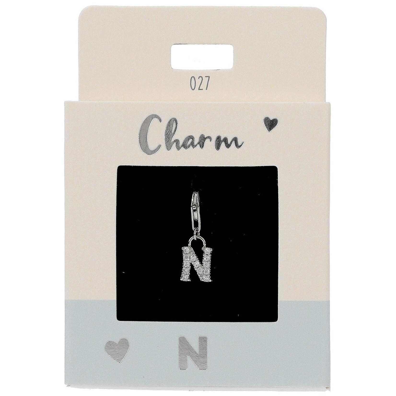 Express Yourself Hanger Letter N zilverkleurig