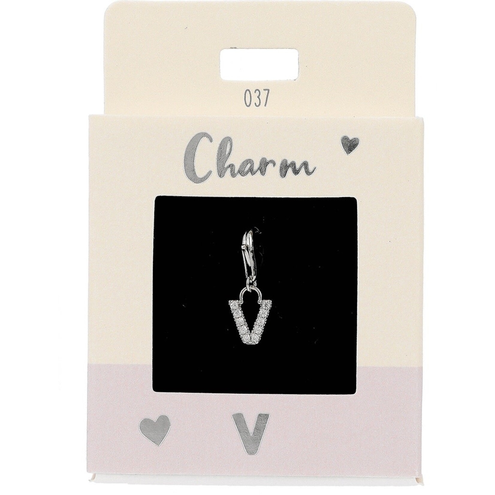 Express Yourself Hanger Letter V zilverkleurig