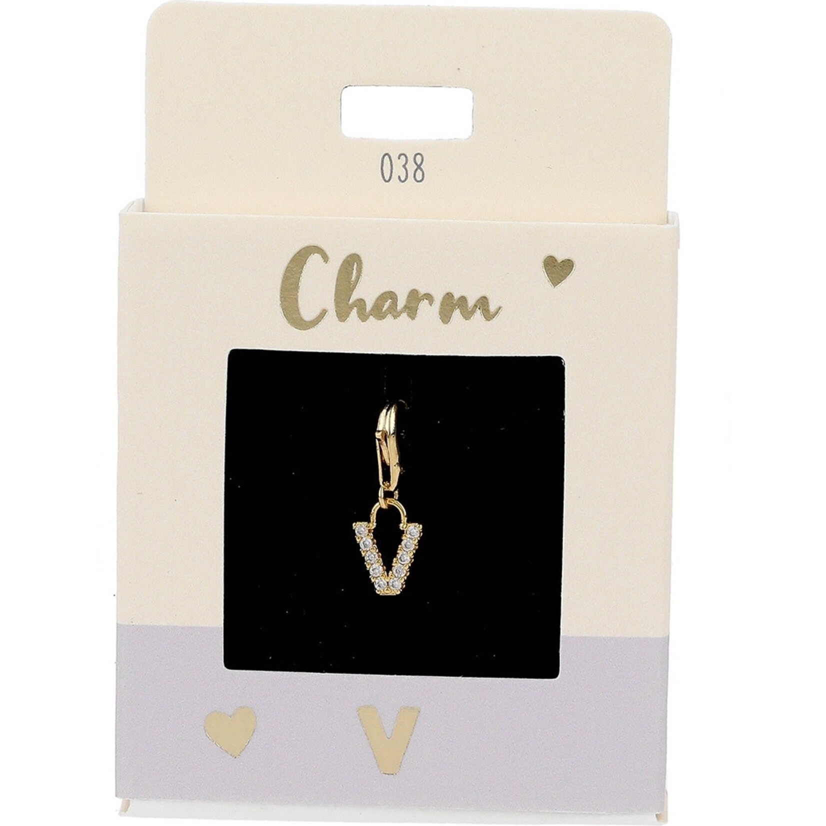 Express Yourself Hanger Letter V goudkleurig