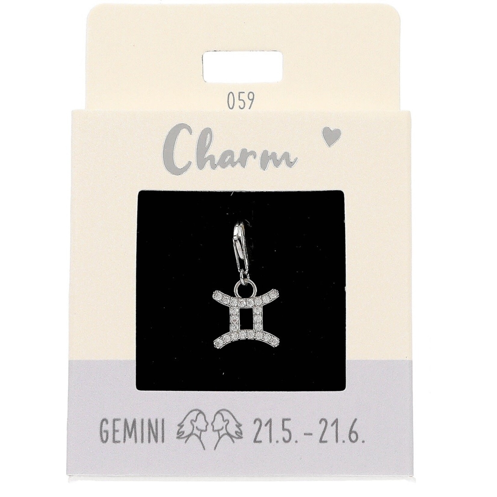 Express Yourself Hanger Sterrenbeeld Tweelingen zilverkleurig