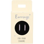 Express Yourself Oorbellen silver stones pink