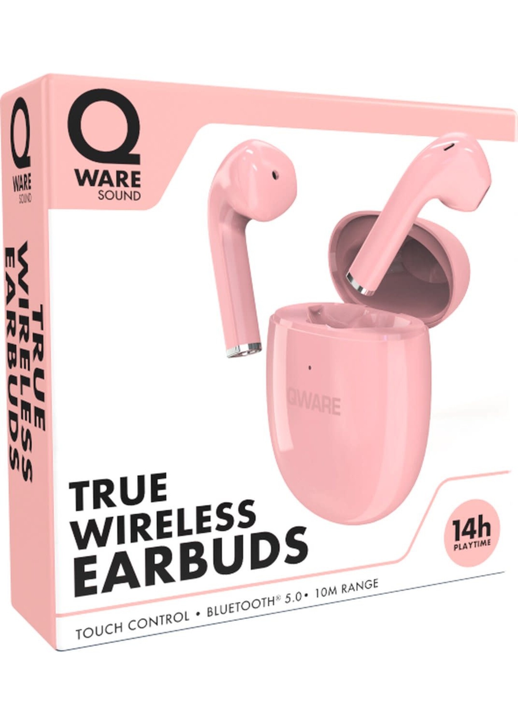 Qware Qware Sound True draadloze oordopjes - roze