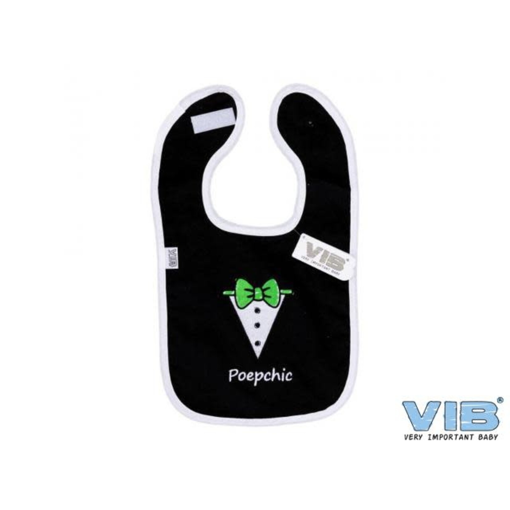 VIB VIB SLABBETJE POEPCHIC MET STRIKJE ZWART-WIT