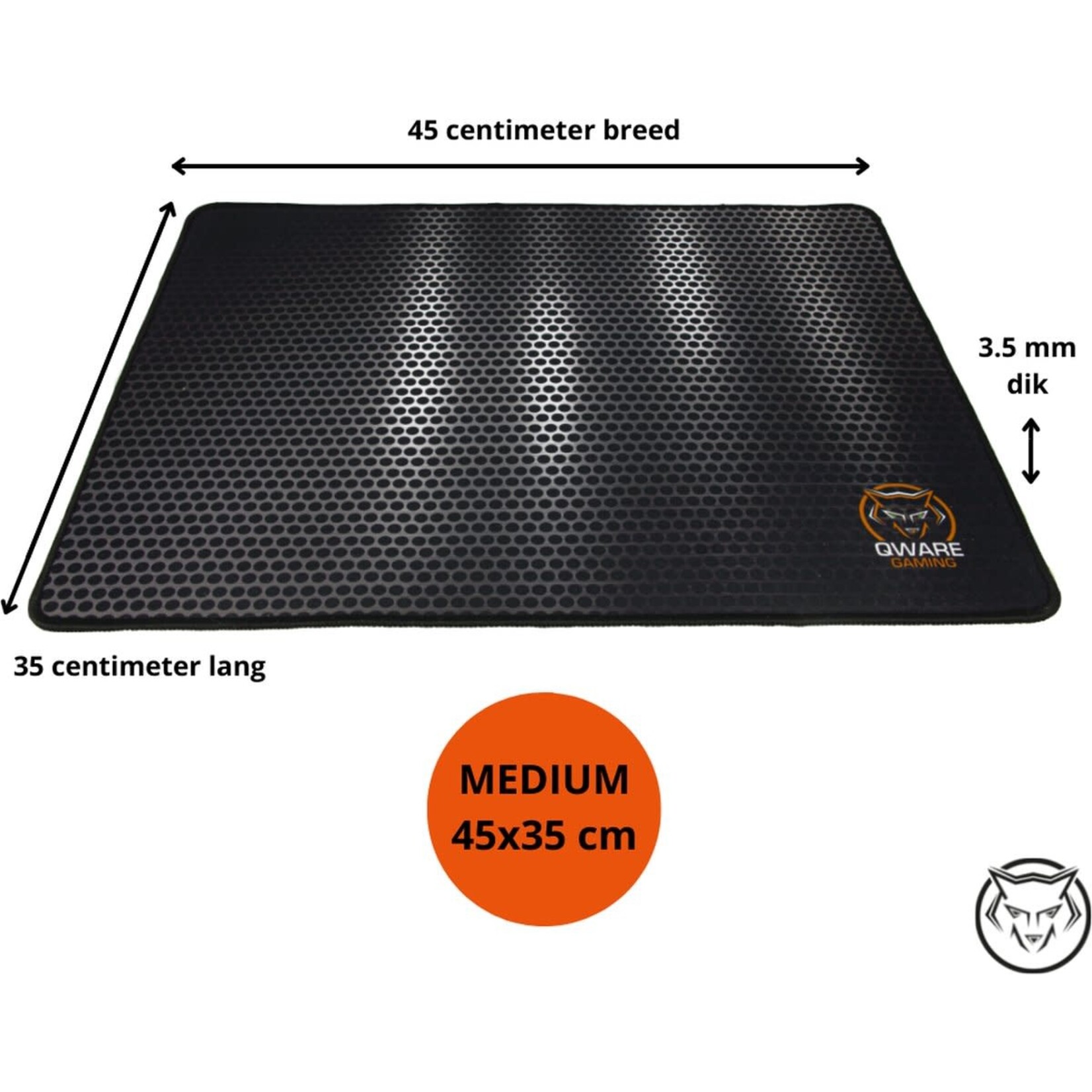 Qware Qware Gaming - PC - Muis - Muismat - Muismat Gaming - Muismat M - Medium - 45x35cm