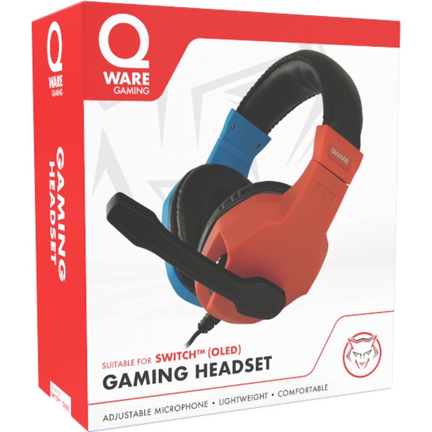 Qware Qware Gaming - Switch Headset - Rood/Blauw - Geschikt voor Nintendo Switch (en OLED/Lite)