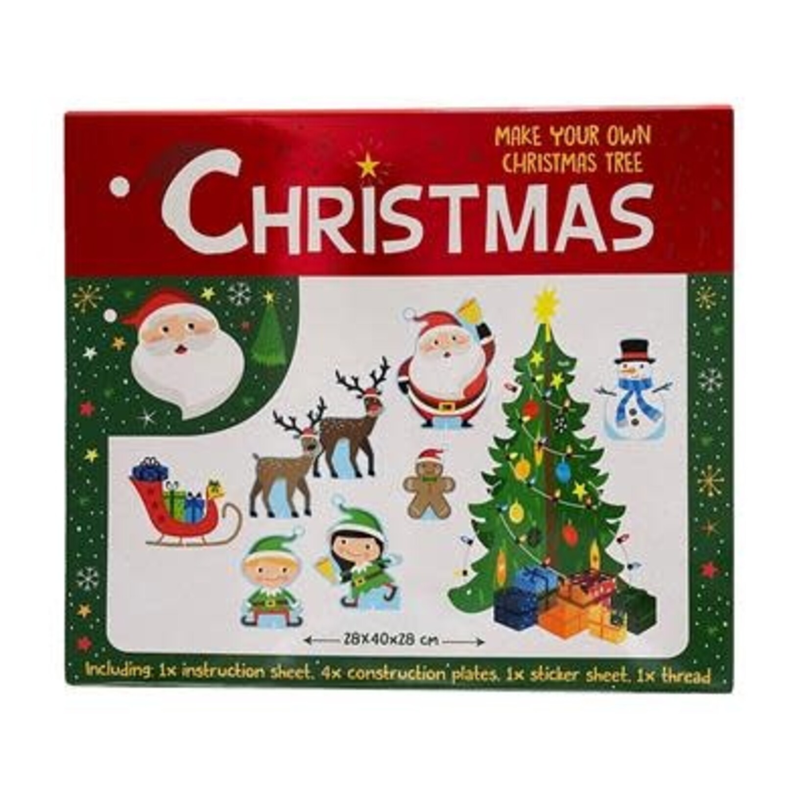 Geen Merk KERST MAAK JE EIGEN KERSTBOOM - knutselpakket