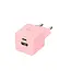 Qware Qware Mini Dual Charger (USB-C/A) with PowerDelivery - Pink