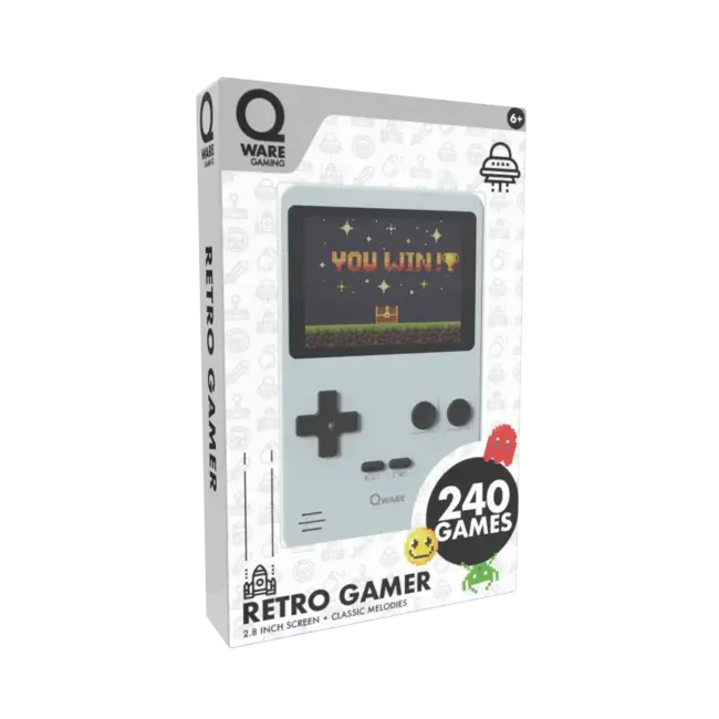 Qware Qware Handheld Retro game  2.8 inch - grijs - 240 spellen