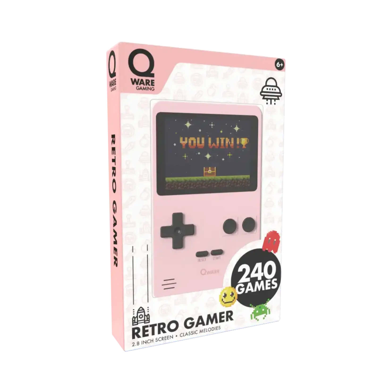 Qware Qware Handheld Retro game  2.8 inch - Pink