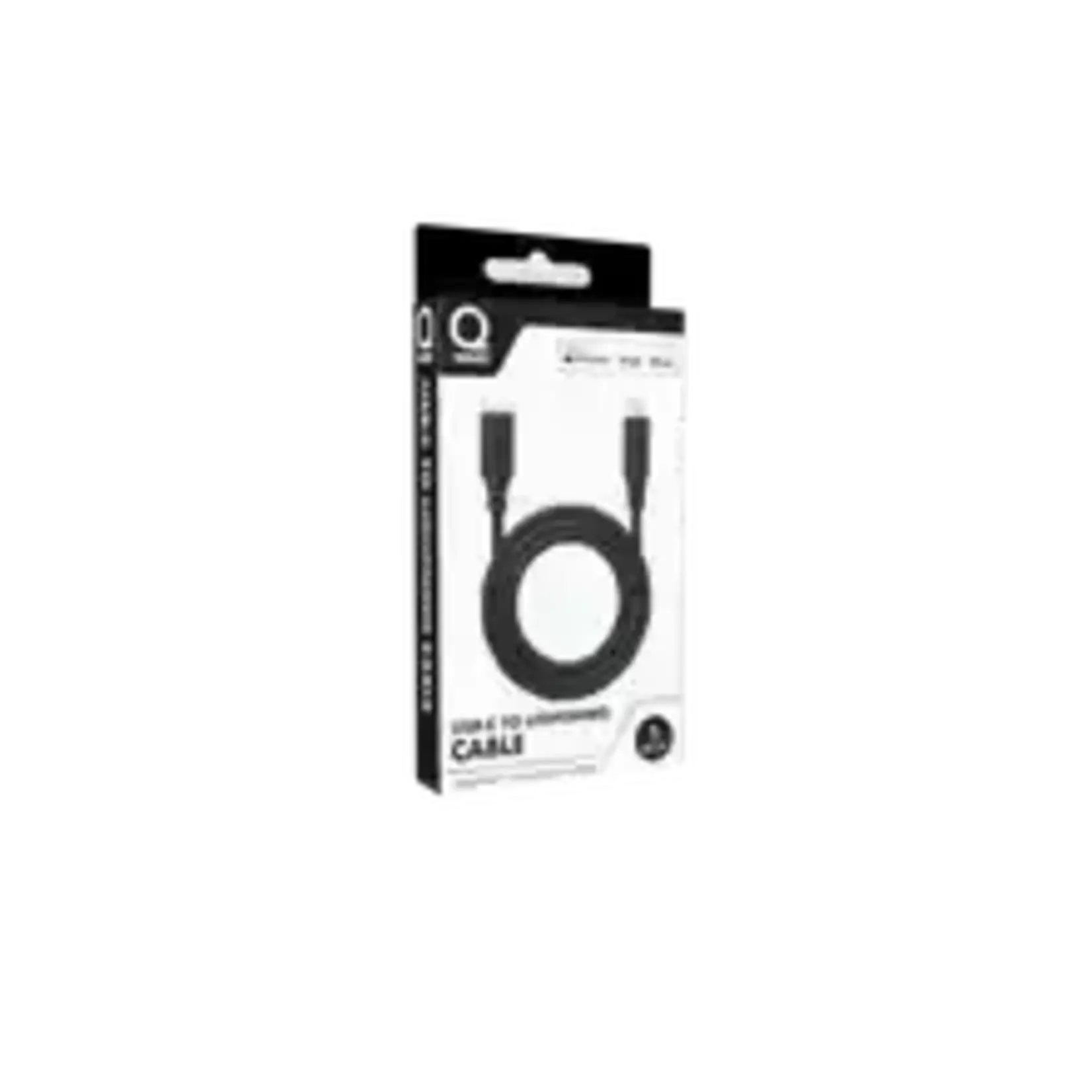 Qware Qware USB-C to 8-Pins/Lightning Fast-Charge kabel - zwart