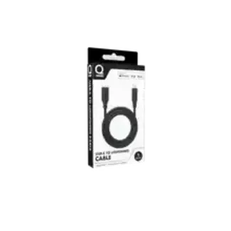 Qware Qware USB-C to 8-Pins/Lightning Fast-Charge kabel - zwart