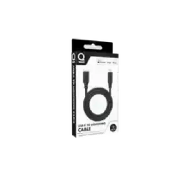 Qware Qware USB-C to 8-Pins/Lightning Fast-Charge kabel - zwart