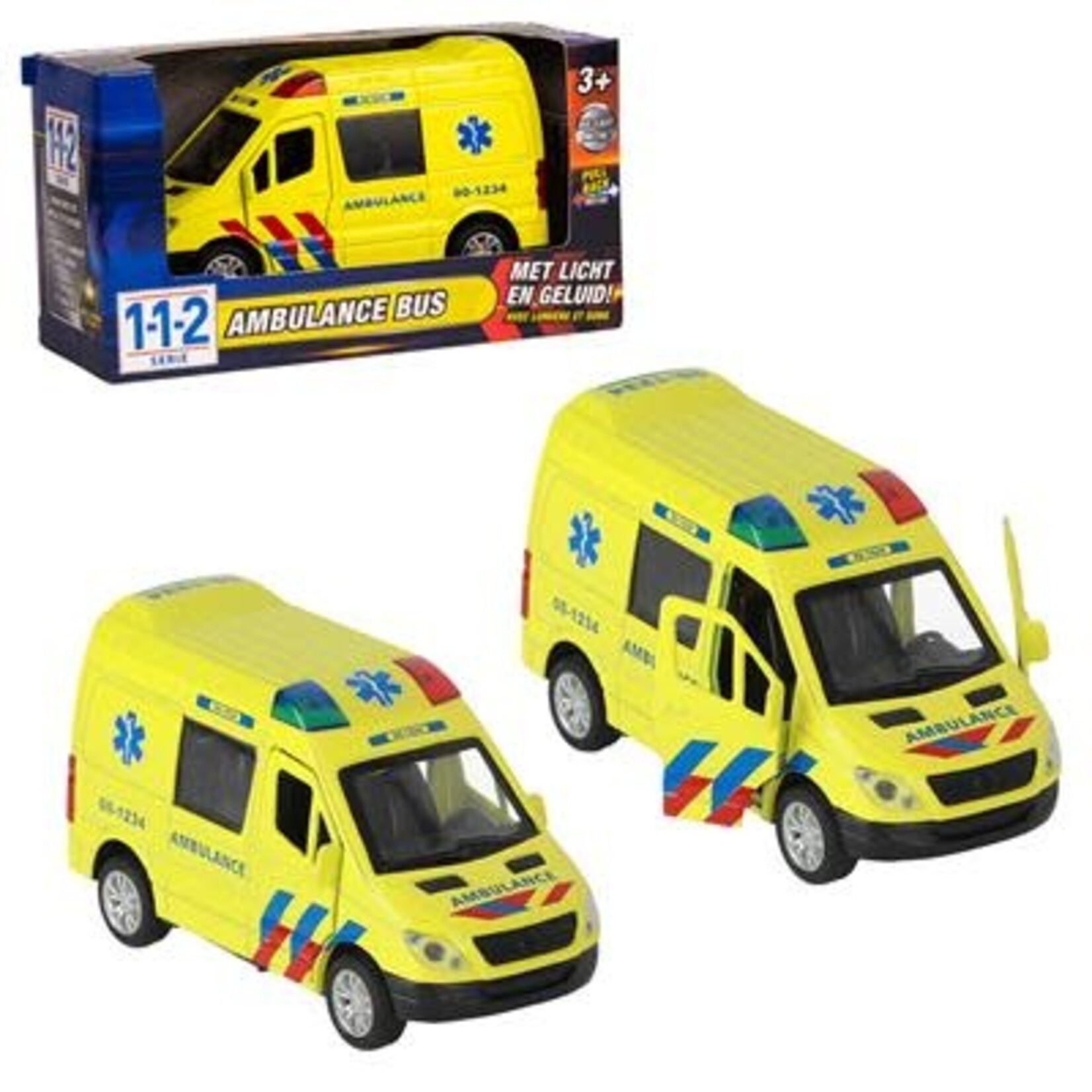112 112 AMBULANCE BUS 1:34 MET LICHT+GELUID