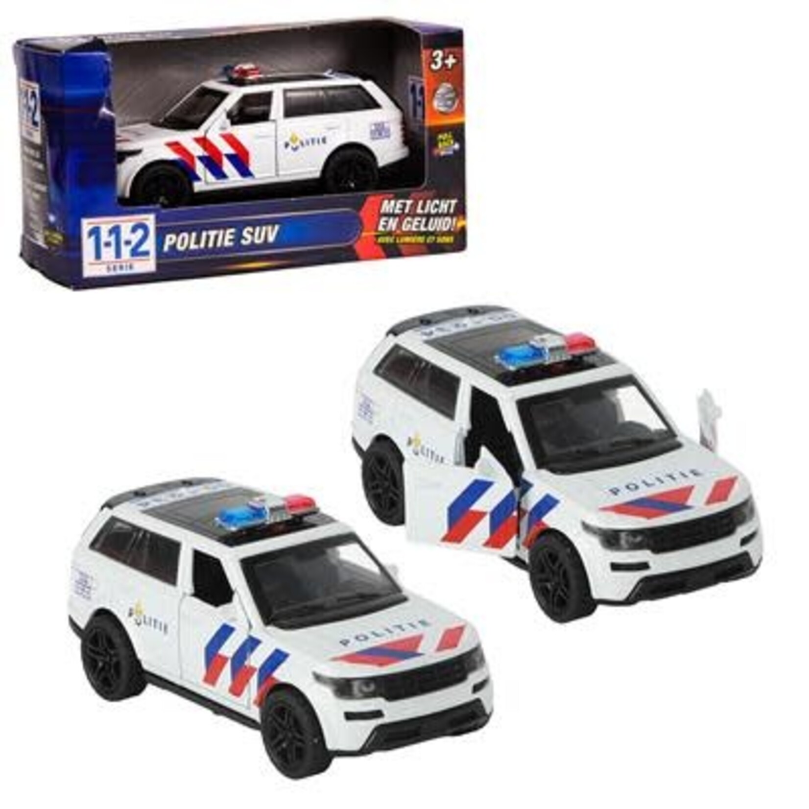 112 112 POLITIE AUTO SUV 1:36 MET LICHT+GELUID