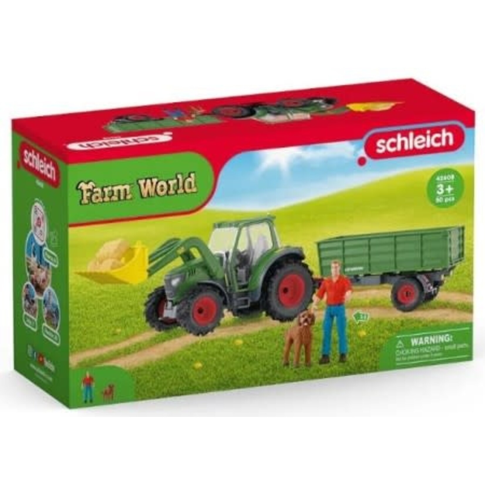 Schleich SCHLEICH Farm World - Tractor met Aanhangwagen - 42608