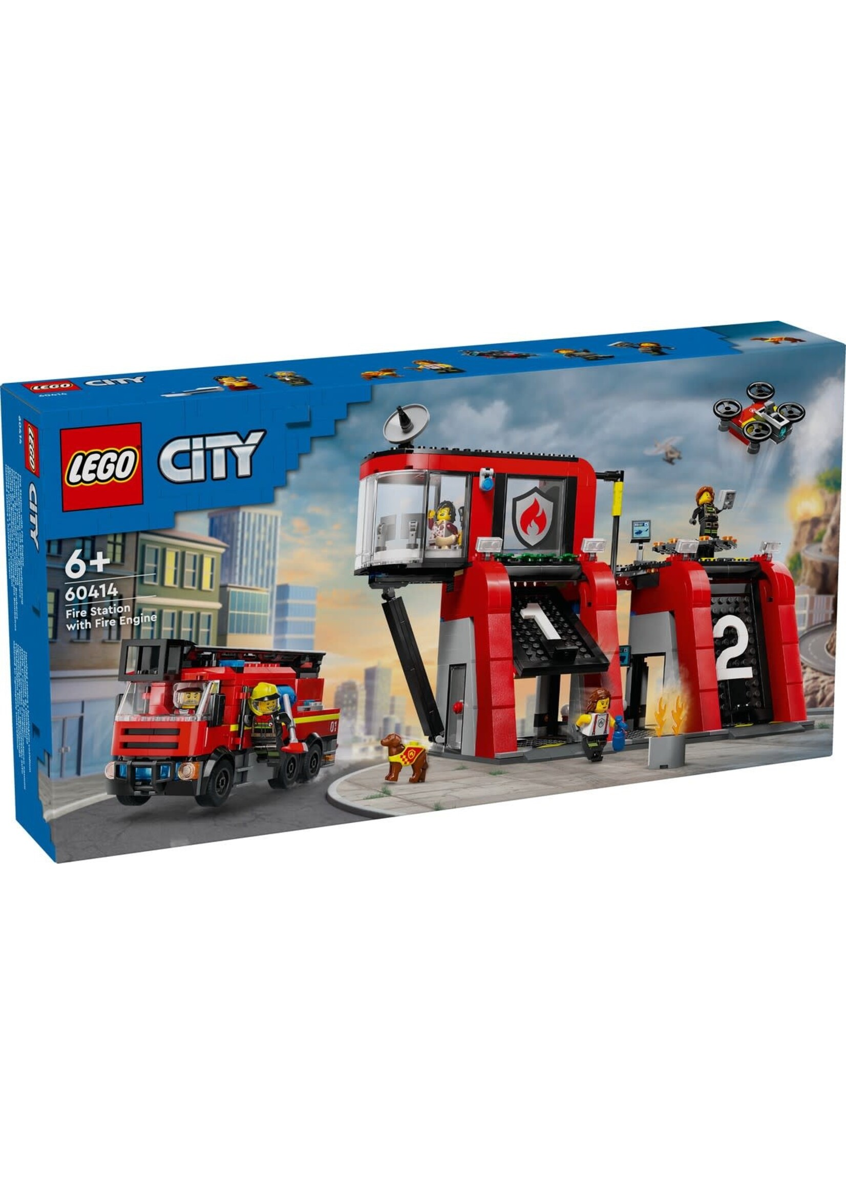 Lego Brandweerkazerne en brandweerauto Lego (60414)