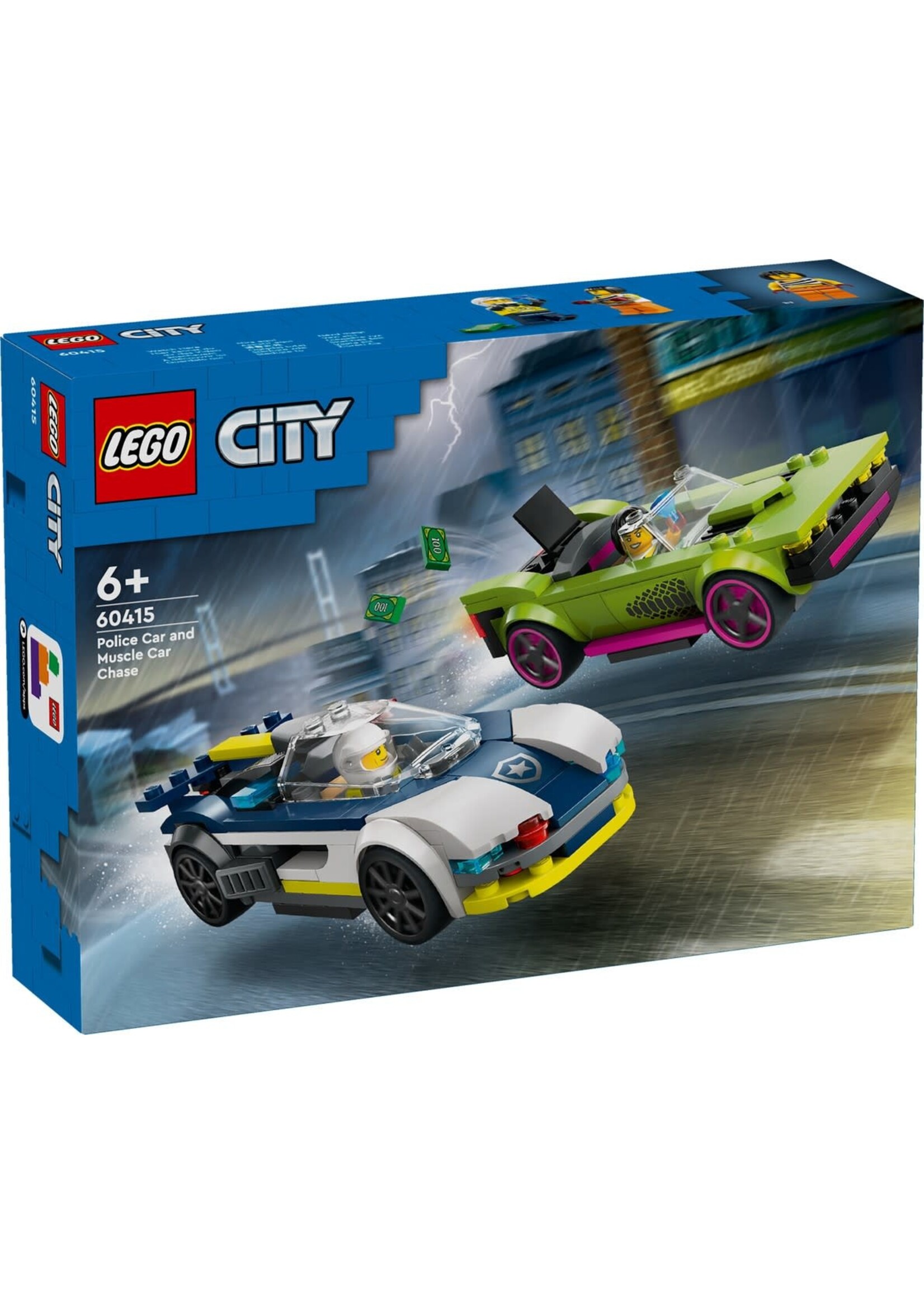 Lego Politiewagen en snelle autoachtervolging Lego (60415)