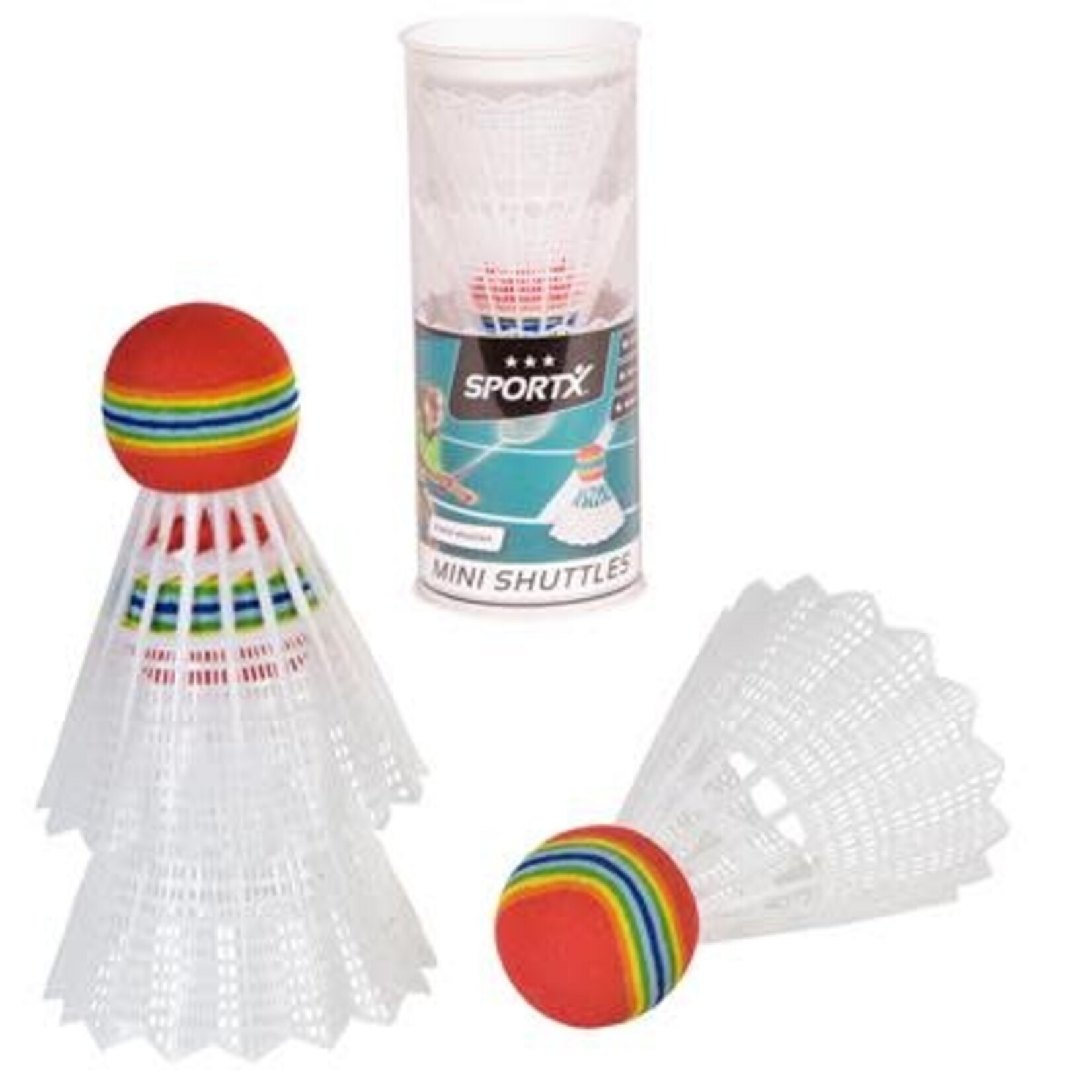 SportX SPORTX MINI BADMINTON SHUTTLES 3 IN KOKER