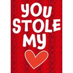 Artige Wens kaart Artige Valentijn staand - stole my heart