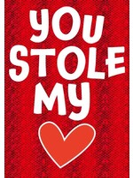 Artige Wens kaart Artige Valentijn staand - stole my heart