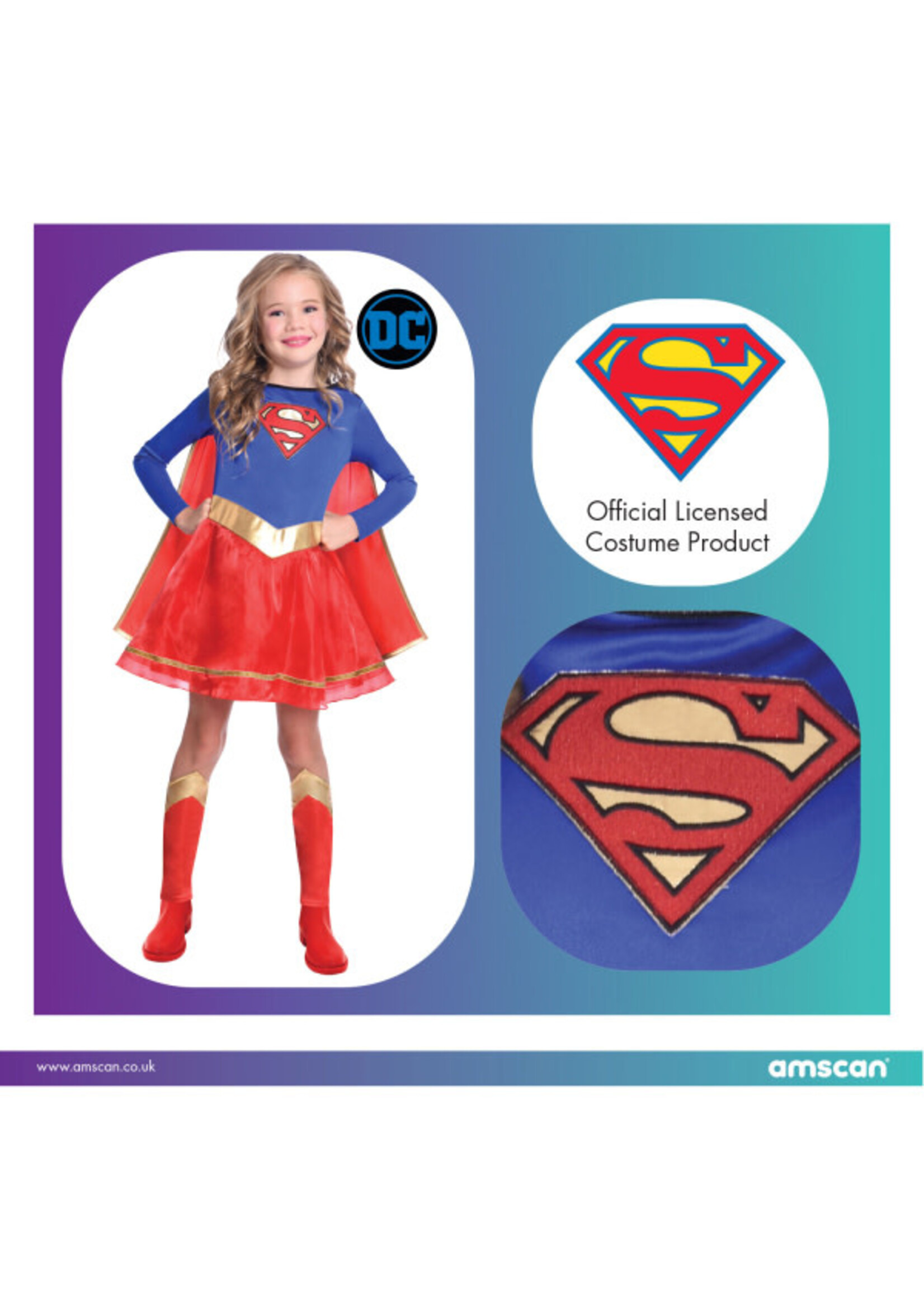 DC Comics Supergirl Kostuum Kind 8-10 jaar
