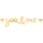 Amscan Letterslinger You En Me 92 X 20 Cm Papier Goud