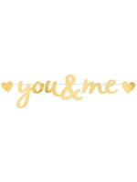 Amscan Letterslinger You En Me 92 X 20 Cm Papier Goud