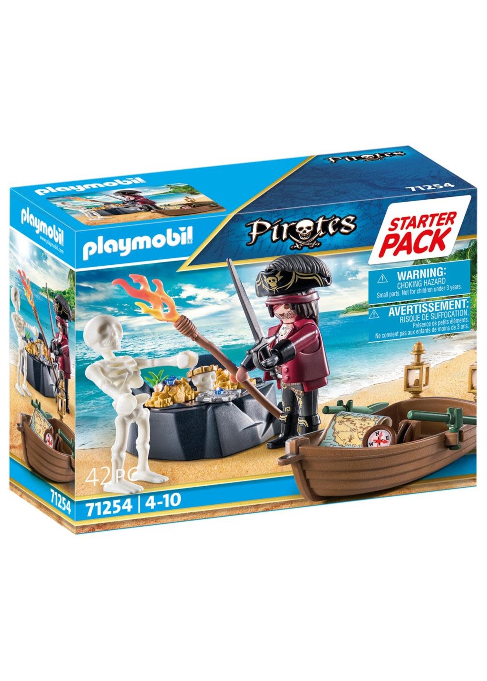 Playmobil PLAYMOBIL 71254 STARTER PACK PIRAAT EN ROEIBOOT