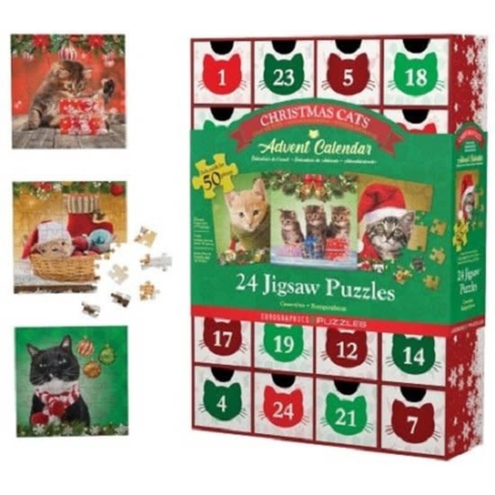 Eurographics Advent Calendar - Christmas Cats - 24 puzzels