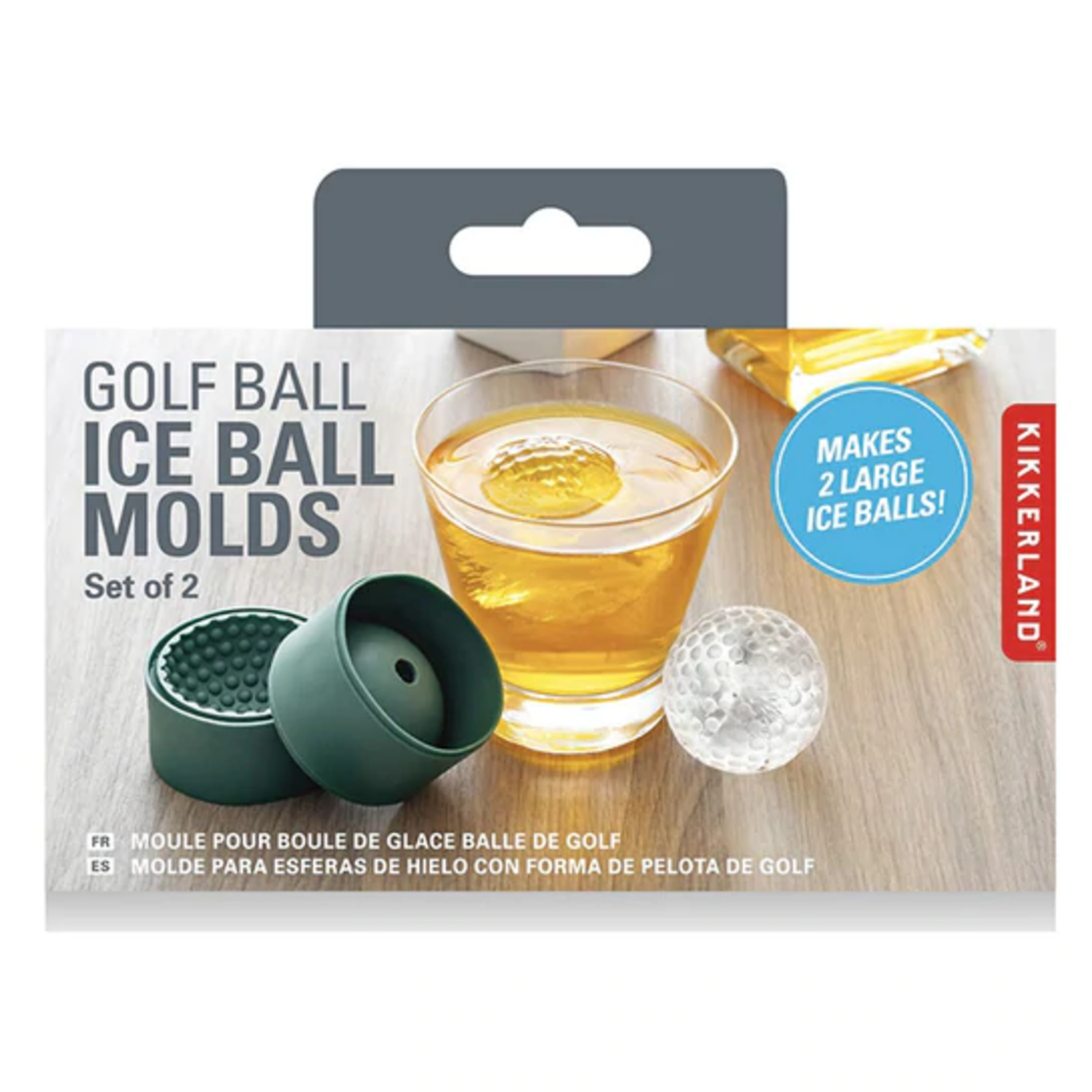 Kikkerland Golfbal IJblokjesvorm (2 stuks)