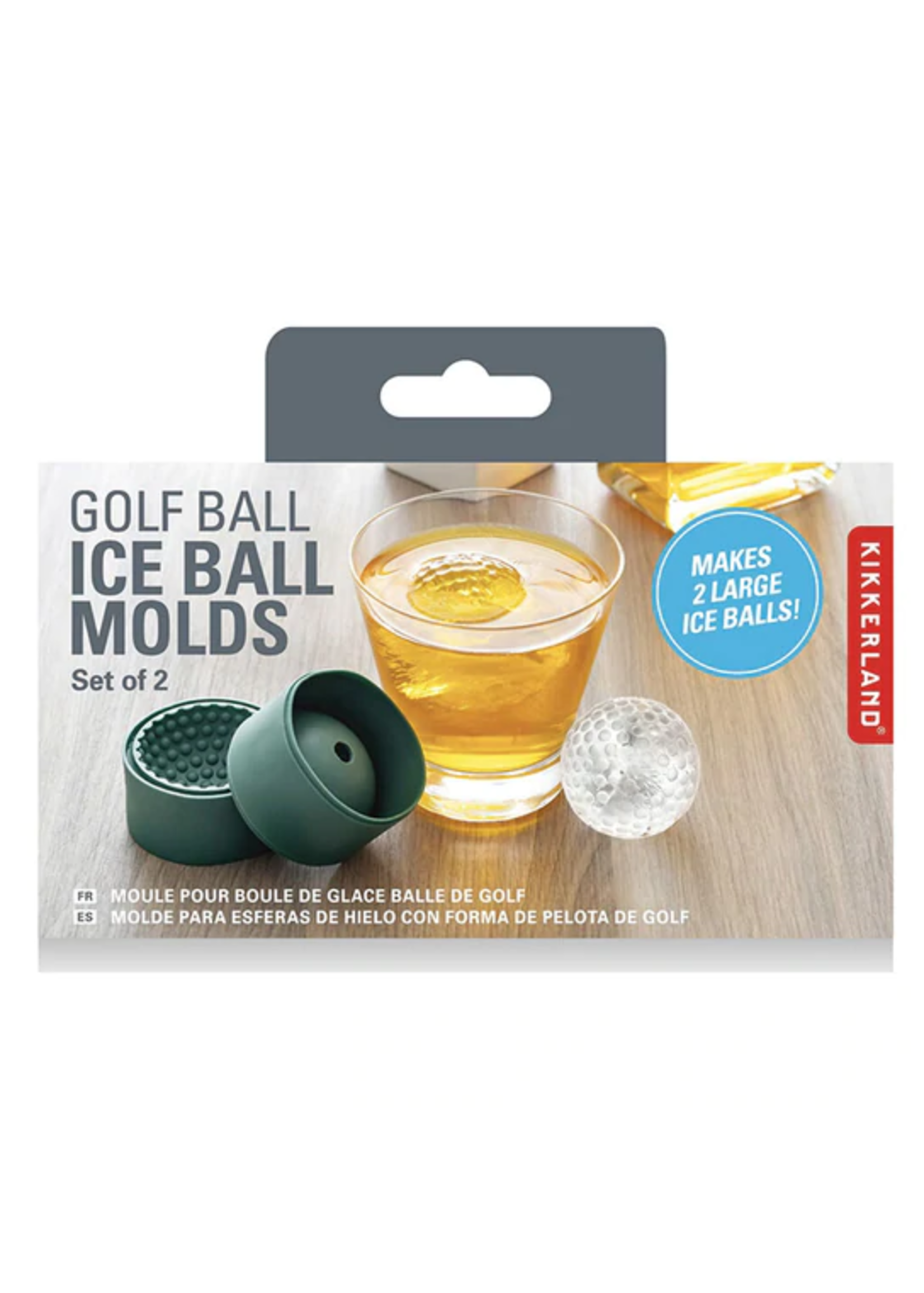 Kikkerland Golfbal IJblokjesvorm (2 stuks)