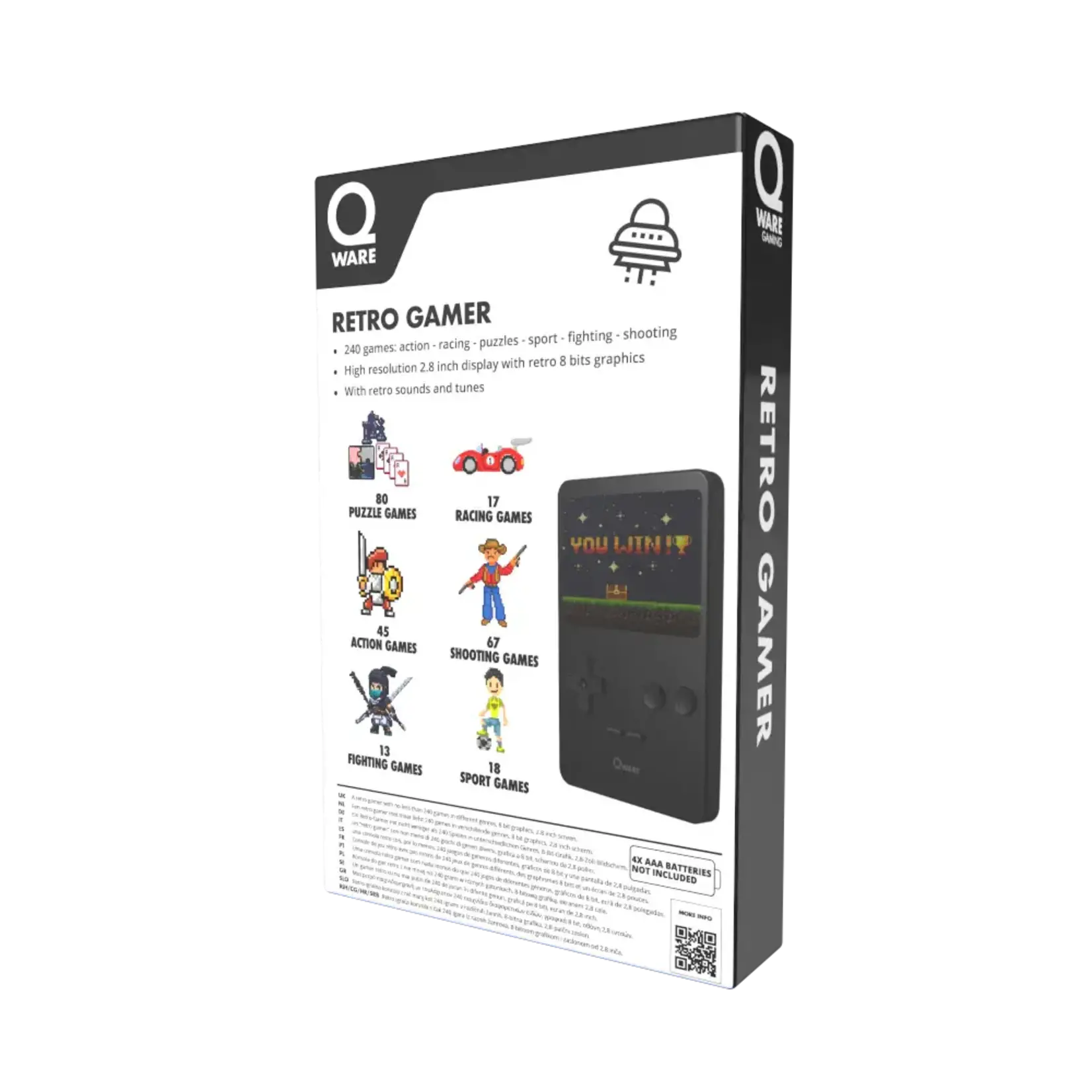 Qware Qware Handheld Retro game  2.8 inch - black